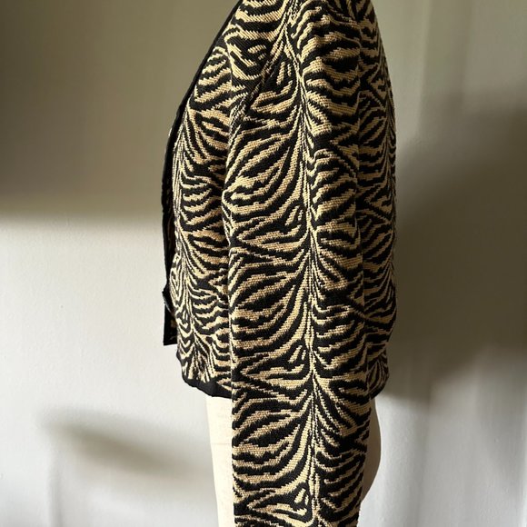 Vintage Zebra Tapestry Cropped Jacket Flashback - Picture 7 of 10